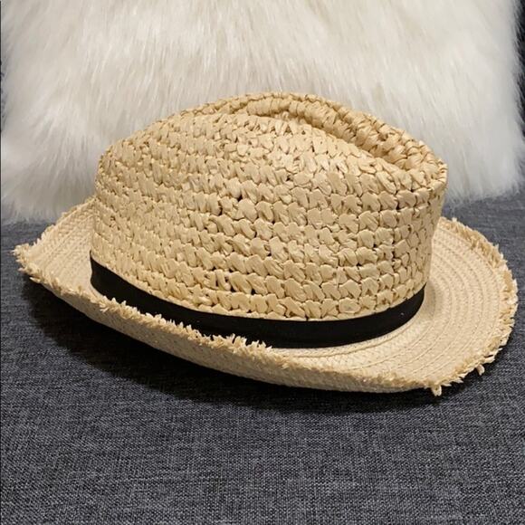 Express Raw Edge Straw Fedora - Picture 3 of 4